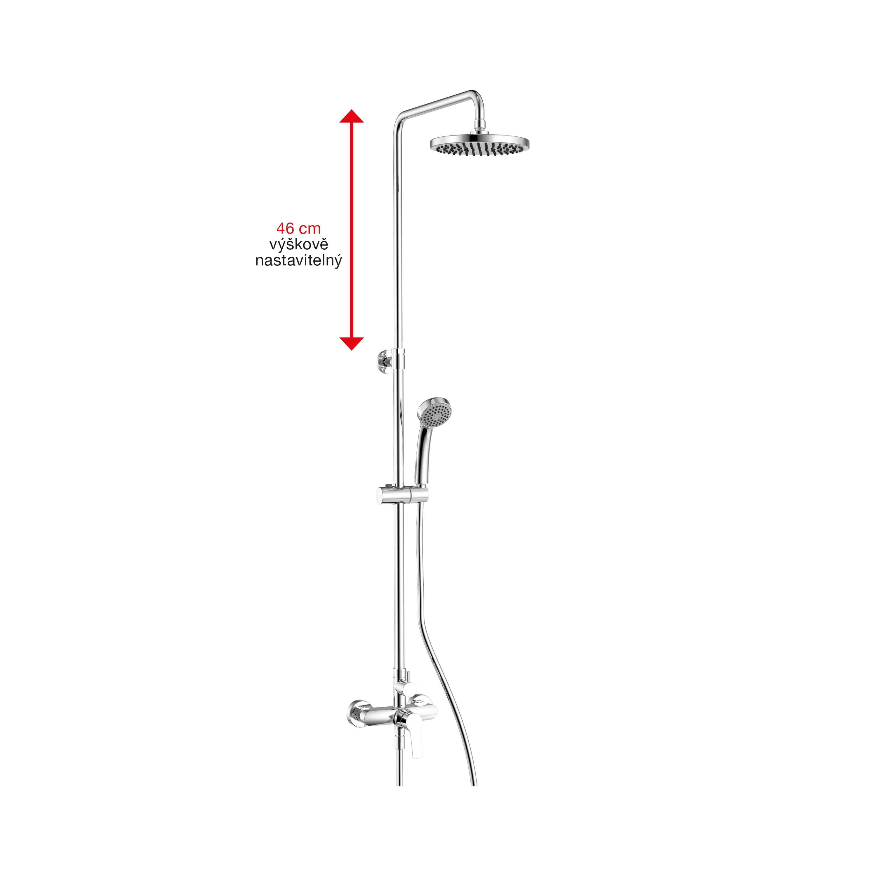 Sprchové baterie Chrom lesklý Cubix H3312I70045311 Jika