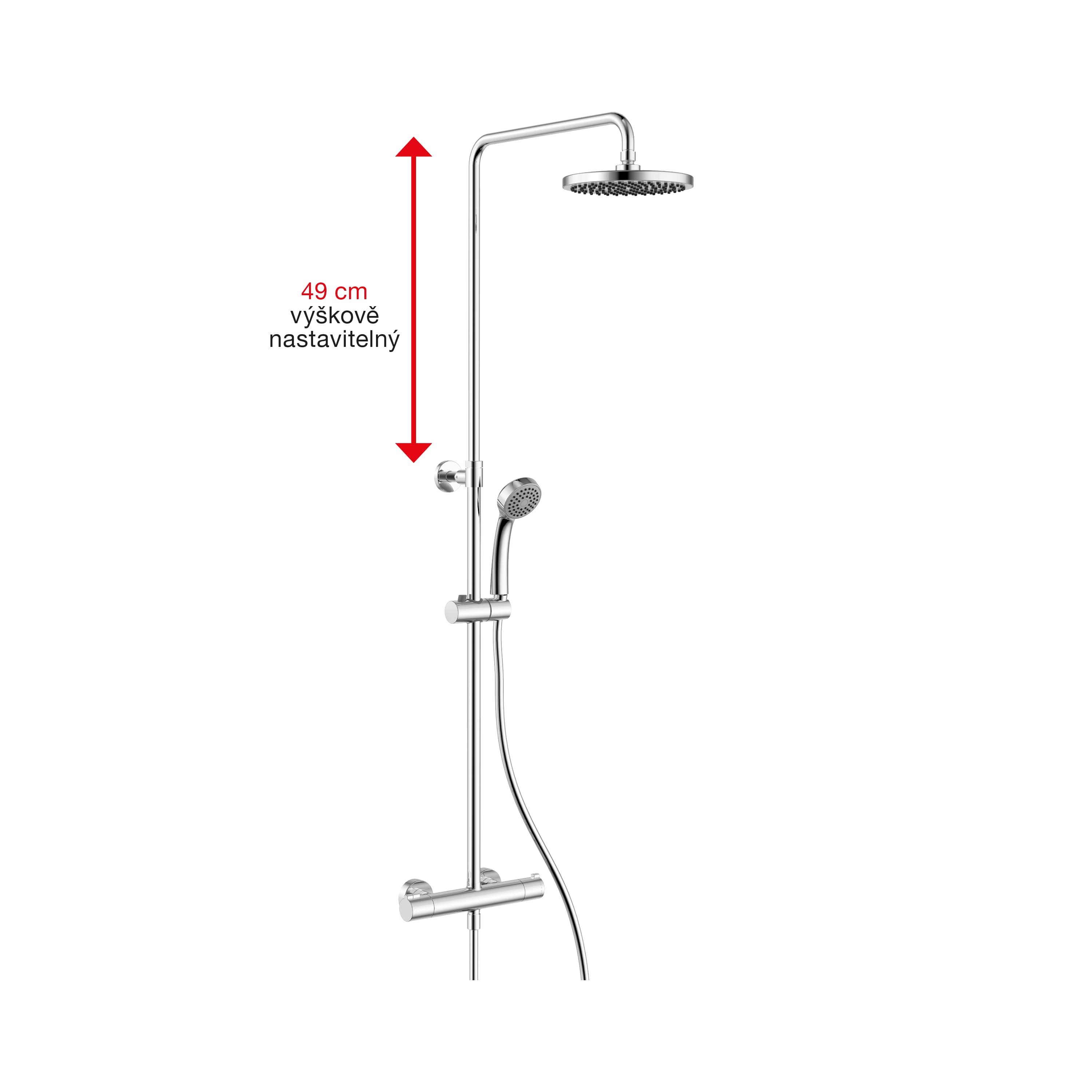 Sprchové baterie Chrom lesklý Cubix H3332I70045311 Jika