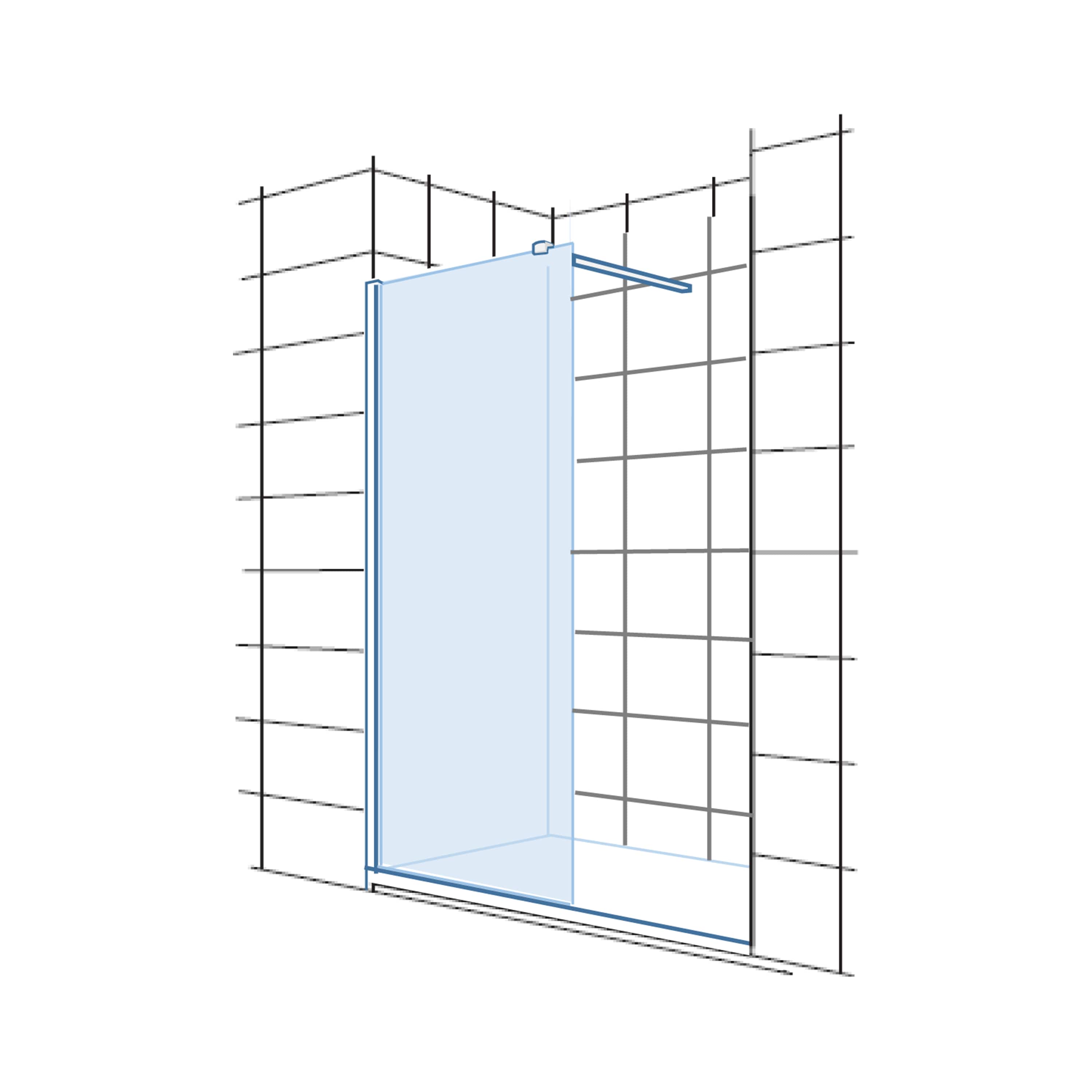 Sprchové stěny, walk-in Stříbrný lesklý profil Ponta H2605110026681 Jika