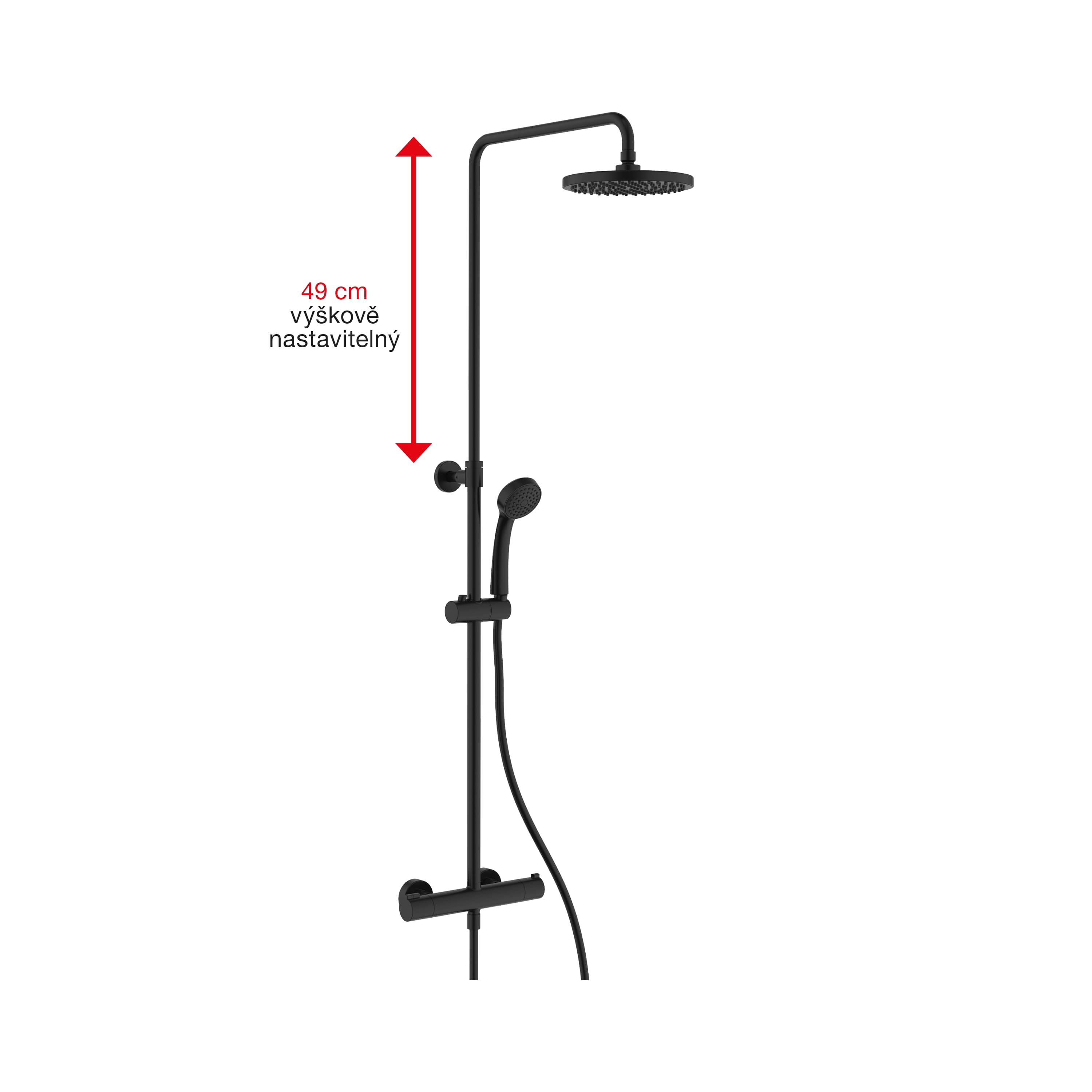 Sprchové baterie Černá matná Cubix H3332I77165311 Jika